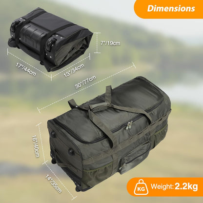 100L Heavy Duty Extra Large Foldable Travel Duffle Bag, 900D Oxford Cloth Water Resistant Lightweight Duffel for Men & Women, Red