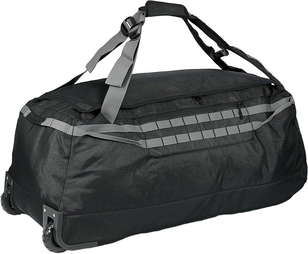 100L Heavy Duty Extra Large Foldable Travel Duffle Bag, 900D Oxford Cloth Water Resistant Lightweight Duffel for Men & Women, Red