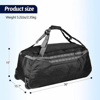100L Heavy Duty Extra Large Foldable Travel Duffle Bag, 900D Oxford Cloth Water Resistant Lightweight Duffel for Men & Women, Red