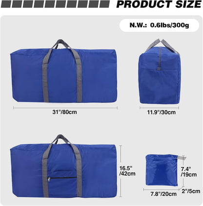 100L Heavy Duty Extra Large Foldable Travel Duffle Bag, 900D Oxford Cloth Water Resistant Lightweight Duffel for Men & Women, Red