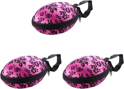 Bra Case Zippered Travel Organizer for Women-Compact Slightly Waterproof Lingerie Storage with Hand Strap