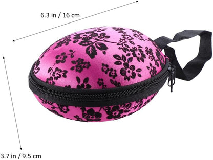 Bra Case Zippered Travel Organizer for Women-Compact Slightly Waterproof Lingerie Storage with Hand Strap
