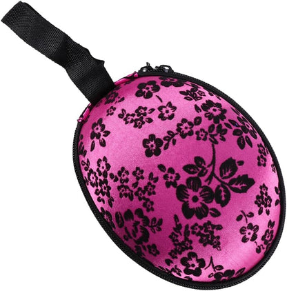 Bra Case Zippered Travel Organizer for Women-Compact Slightly Waterproof Lingerie Storage with Hand Strap