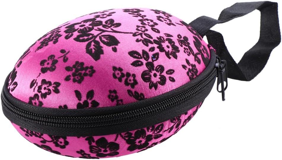 Bra Case Zippered Travel Organizer for Women-Compact Slightly Waterproof Lingerie Storage with Hand Strap