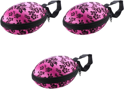 Bra Case Zippered Travel Organizer for Women-Compact Slightly Waterproof Lingerie Storage with Hand Strap