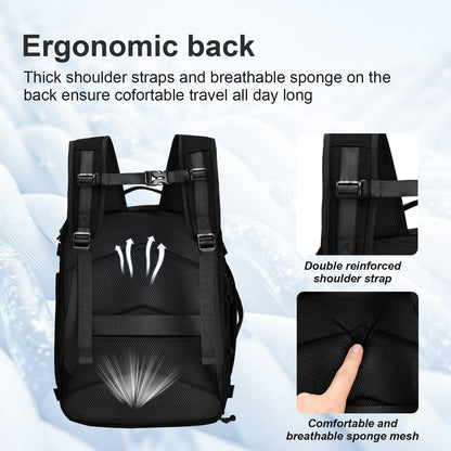 Carry On Travel Backpack Flight Approved Laptop Backpack Business Work Backpack for Women Men Large Capacity Casual Daypack with Wet/Dry Separation Pockets, Dark Green