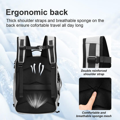 Carry On Travel Backpack Flight Approved Laptop Backpack Business Work Backpack for Women Men Large Capacity Casual Daypack with Wet/Dry Separation Pockets, Dark Green