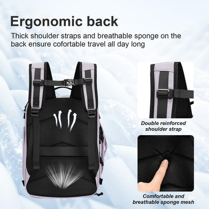 Carry On Travel Backpack Flight Approved Laptop Backpack Business Work Backpack for Women Men Large Capacity Casual Daypack with Wet/Dry Separation Pockets, Dark Green