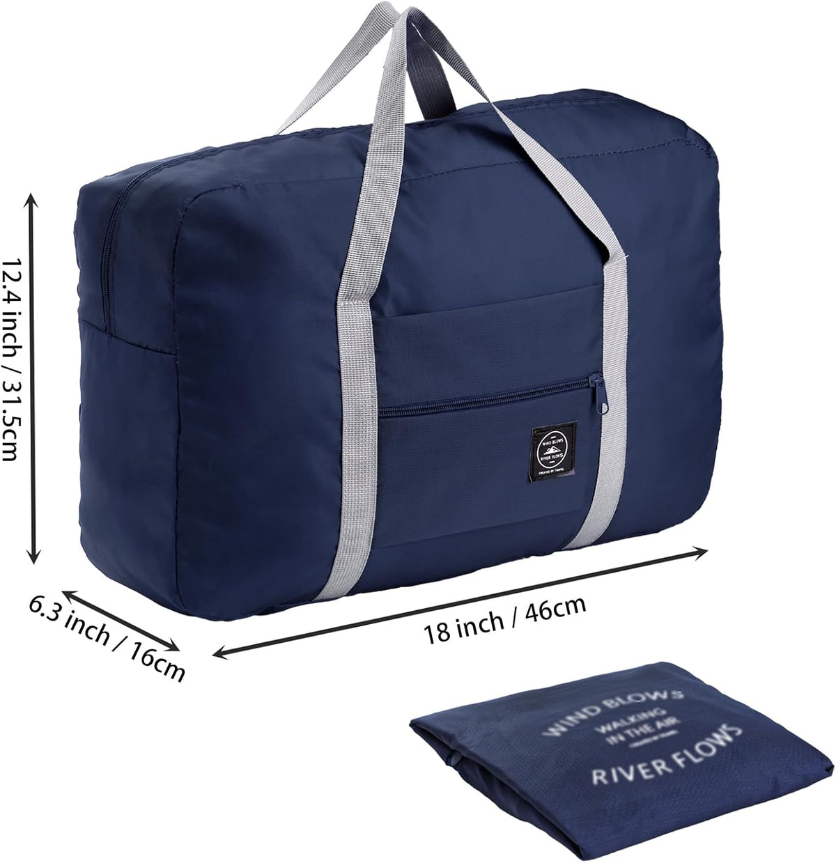 6 Pcs Foldable Travel Duffel Bags, Waterproof Weekender Overnight Tote Bags Personal Item Bag Lightweight Carry-on Luggage Bags for Sports, Gym, Outing, Vacation