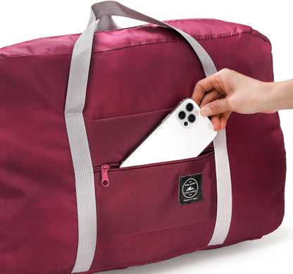 6 Pcs Foldable Travel Duffel Bags, Waterproof Weekender Overnight Tote Bags Personal Item Bag Lightweight Carry-on Luggage Bags for Sports, Gym, Outing, Vacation