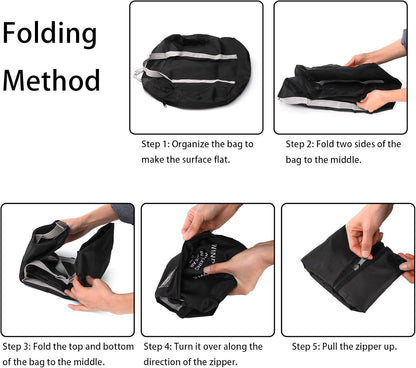 6 Pcs Foldable Travel Duffel Bags, Waterproof Weekender Overnight Tote Bags Personal Item Bag Lightweight Carry-on Luggage Bags for Sports, Gym, Outing, Vacation