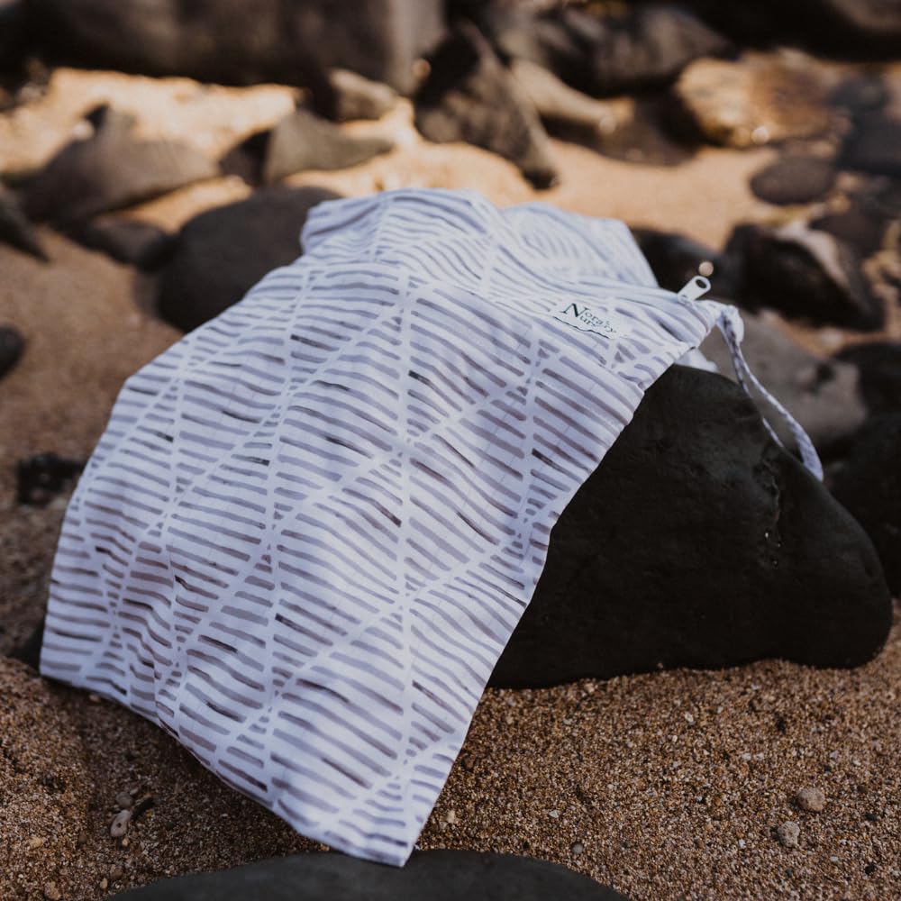 Wet Dry Bags with Two Zippered Pockets - Reusable and Washable Wet Bag for Swimming, Travel, Beach, Pool, Daycare, Cloth Diapers, Toiletries and Swimsuits - 11x15 - Boho - 2 Pack