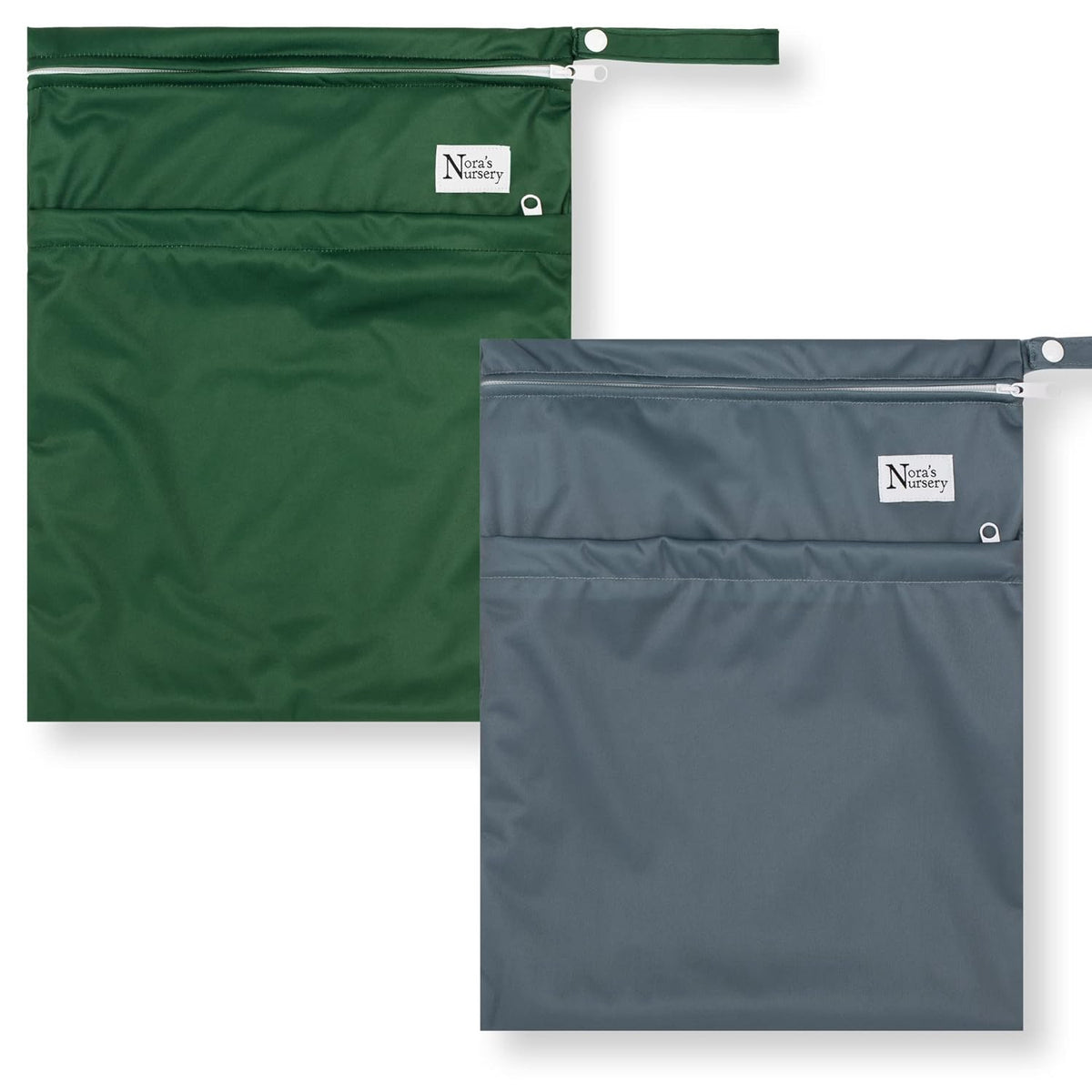 Wet Dry Bags with Two Zippered Pockets - Reusable and Washable Wet Bag for Swimming, Travel, Beach, Pool, Daycare, Cloth Diapers, Toiletries and Swimsuits - 11x15 - Boho - 2 Pack
