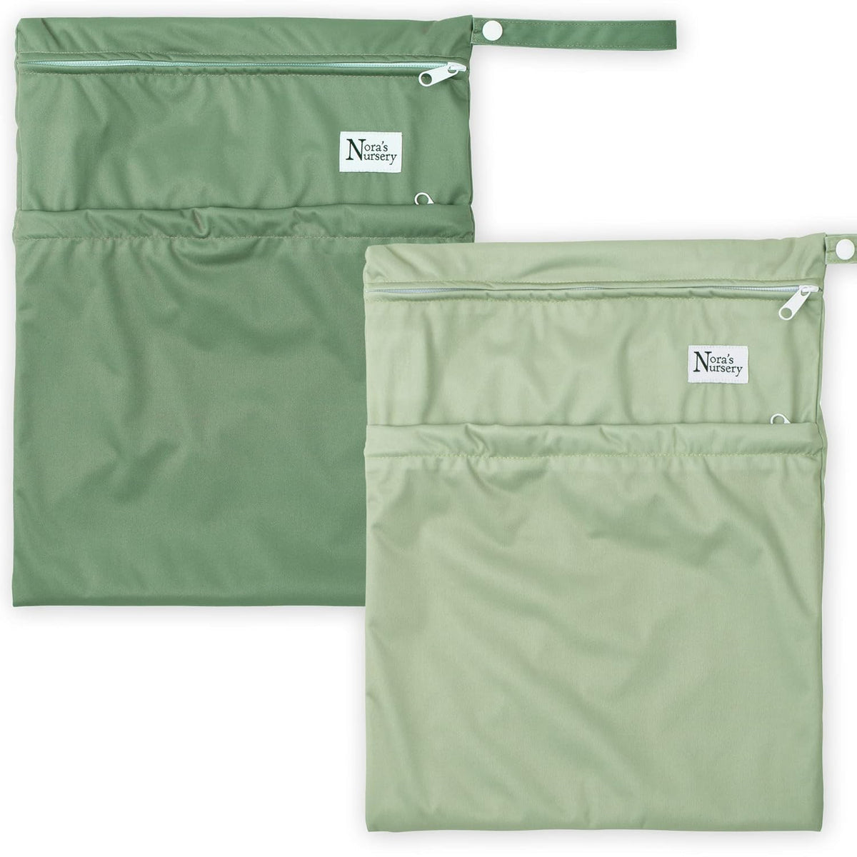 Wet Dry Bags with Two Zippered Pockets - Reusable and Washable Wet Bag for Swimming, Travel, Beach, Pool, Daycare, Cloth Diapers, Toiletries and Swimsuits - 11x15 - Boho - 2 Pack