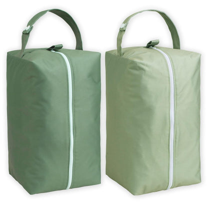 Wet Dry Bags with Two Zippered Pockets - Reusable and Washable Wet Bag for Swimming, Travel, Beach, Pool, Daycare, Cloth Diapers, Toiletries and Swimsuits - 11x15 - Boho - 2 Pack