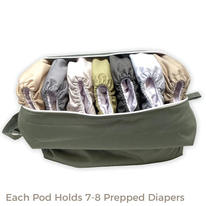 Wet Dry Bags with Two Zippered Pockets - Reusable and Washable Wet Bag for Swimming, Travel, Beach, Pool, Daycare, Cloth Diapers, Toiletries and Swimsuits - 11x15 - Boho - 2 Pack