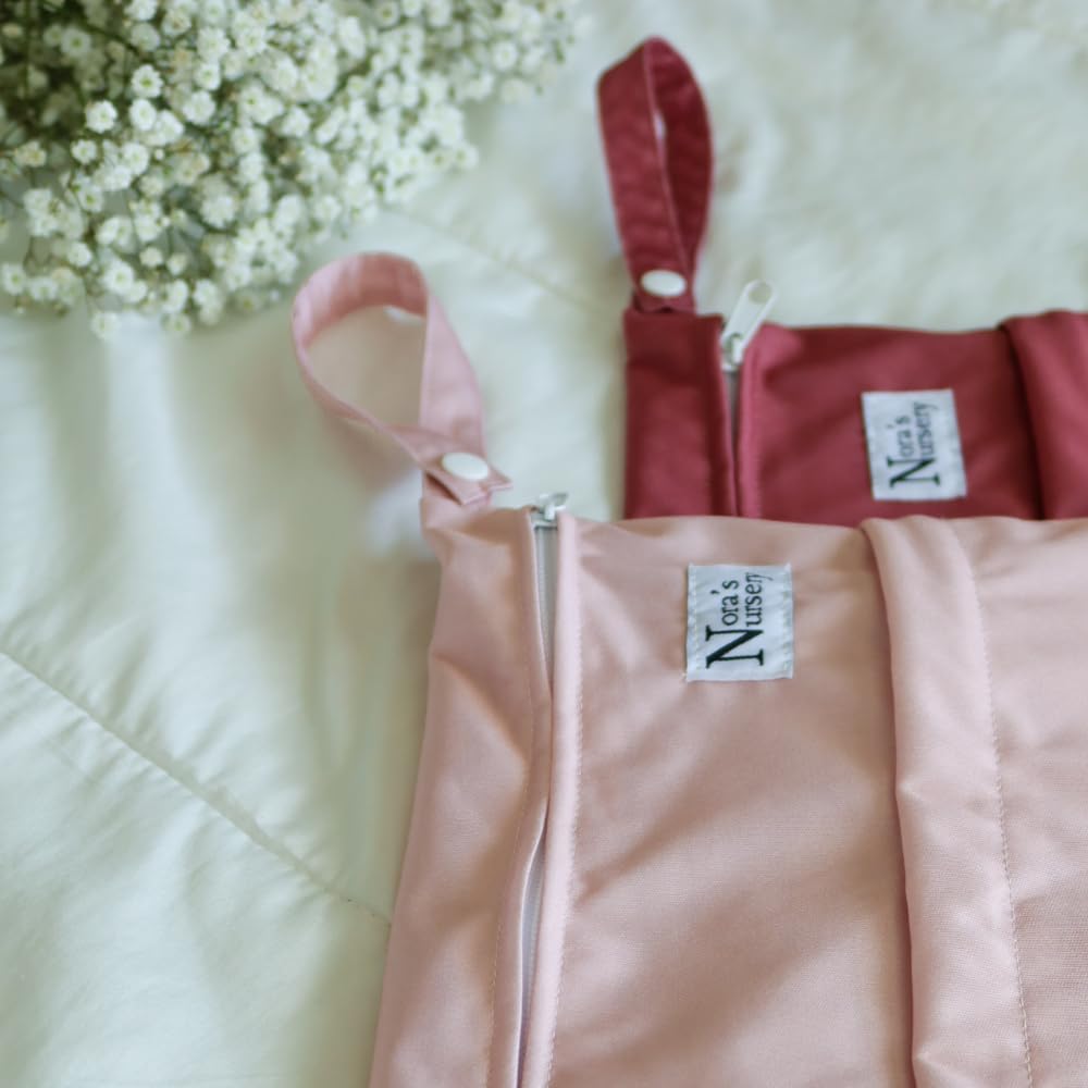 Wet Dry Bags with Two Zippered Pockets - Reusable and Washable Wet Bag for Swimming, Travel, Beach, Pool, Daycare, Cloth Diapers, Toiletries and Swimsuits - 11x15 - Boho - 2 Pack