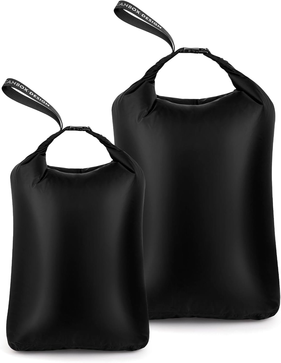2-Pack Waterproof Travel Laundry Bags, Wet Dry Organizer to Block Odors & Prevent Suitcase Leaks, Roll-Up Dirty Clothes Pouch for Gym, Swim, Camping & Family Vacations
