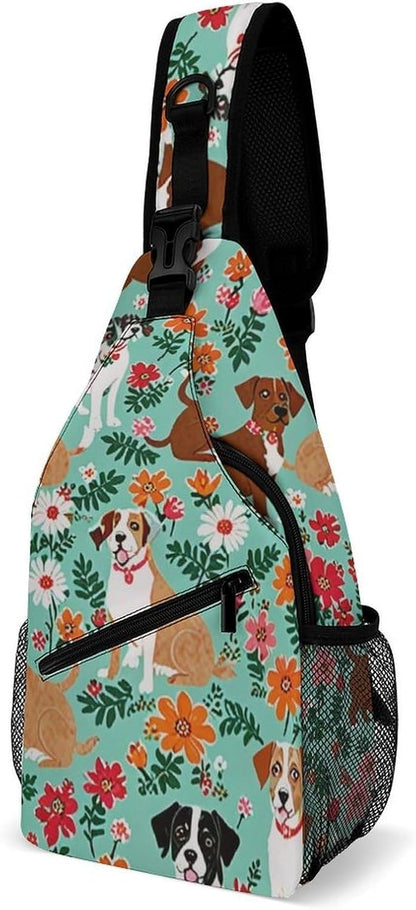 Men Women Sling Backpack Outdoor Sport Daypack Travel Bag, Multipurpose Anti-Theft Carry On Bag, Breathable Chest Sling Shoulder Backpacks Bags, Cats Animal