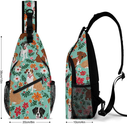 Men Women Sling Backpack Outdoor Sport Daypack Travel Bag, Multipurpose Anti-Theft Carry On Bag, Breathable Chest Sling Shoulder Backpacks Bags, Cats Animal
