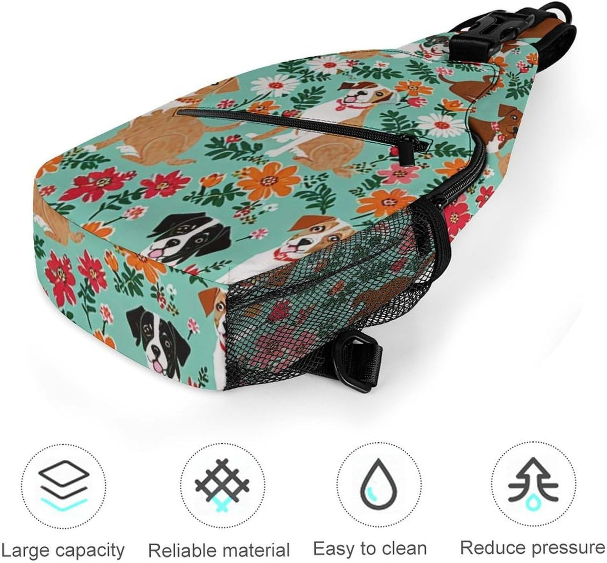 Men Women Sling Backpack Outdoor Sport Daypack Travel Bag, Multipurpose Anti-Theft Carry On Bag, Breathable Chest Sling Shoulder Backpacks Bags, Cats Animal