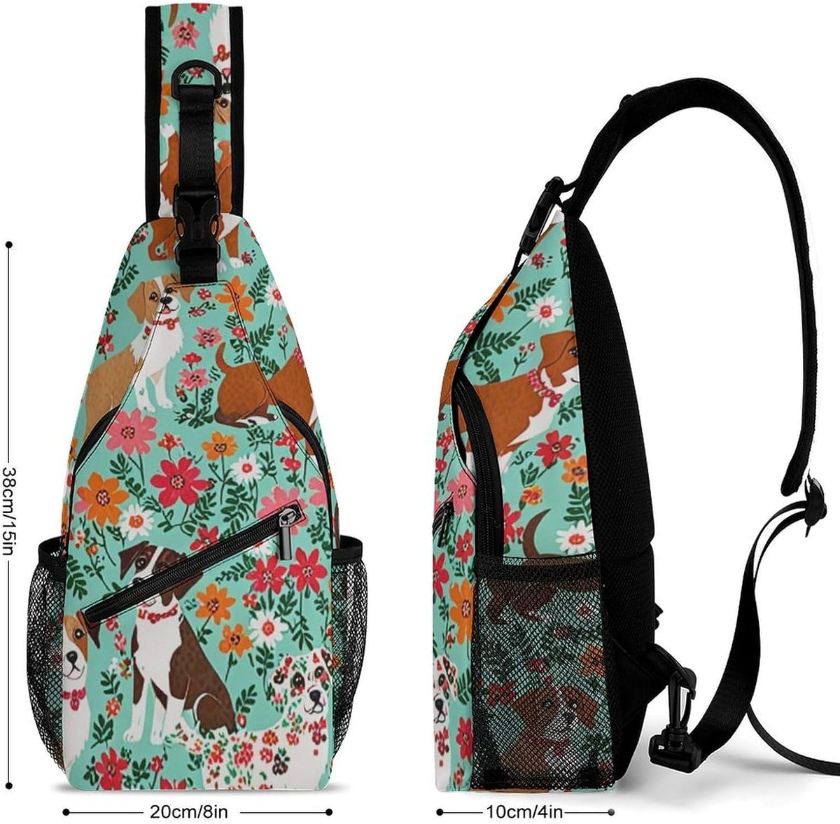 Men Women Sling Backpack Outdoor Sport Daypack Travel Bag, Multipurpose Anti-Theft Carry On Bag, Breathable Chest Sling Shoulder Backpacks Bags, Cats Animal