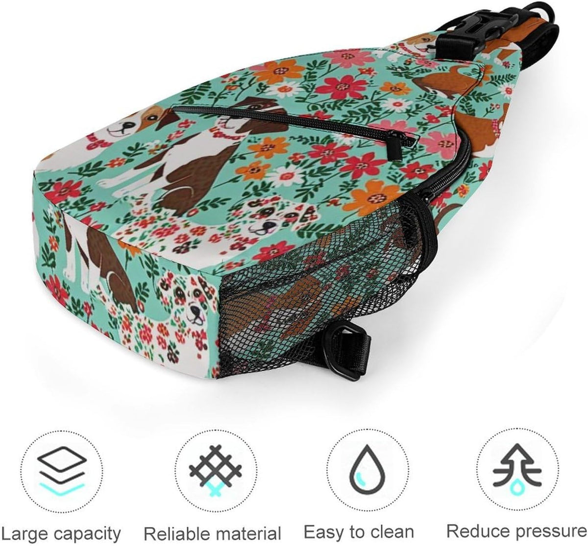 Men Women Sling Backpack Outdoor Sport Daypack Travel Bag, Multipurpose Anti-Theft Carry On Bag, Breathable Chest Sling Shoulder Backpacks Bags, Cats Animal