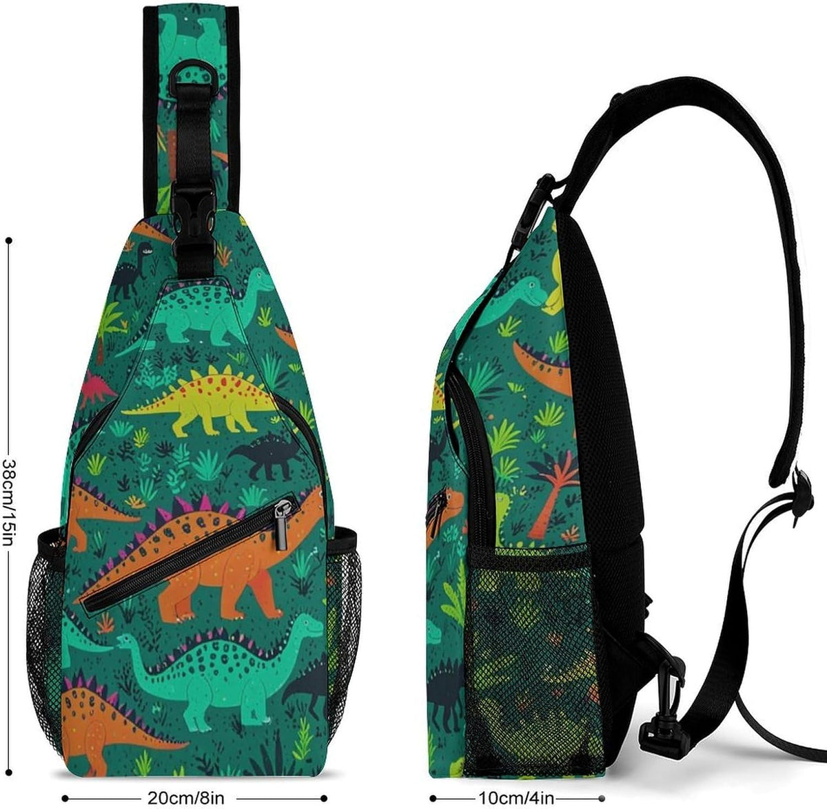 Men Women Sling Backpack Outdoor Sport Daypack Travel Bag, Multipurpose Anti-Theft Carry On Bag, Breathable Chest Sling Shoulder Backpacks Bags, Cats Animal