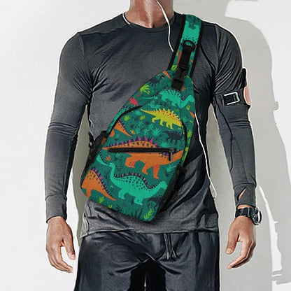 Men Women Sling Backpack Outdoor Sport Daypack Travel Bag, Multipurpose Anti-Theft Carry On Bag, Breathable Chest Sling Shoulder Backpacks Bags, Cats Animal