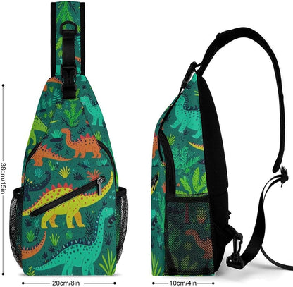 Men Women Sling Backpack Outdoor Sport Daypack Travel Bag, Multipurpose Anti-Theft Carry On Bag, Breathable Chest Sling Shoulder Backpacks Bags, Cats Animal