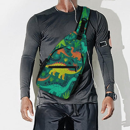 Men Women Sling Backpack Outdoor Sport Daypack Travel Bag, Multipurpose Anti-Theft Carry On Bag, Breathable Chest Sling Shoulder Backpacks Bags, Cats Animal