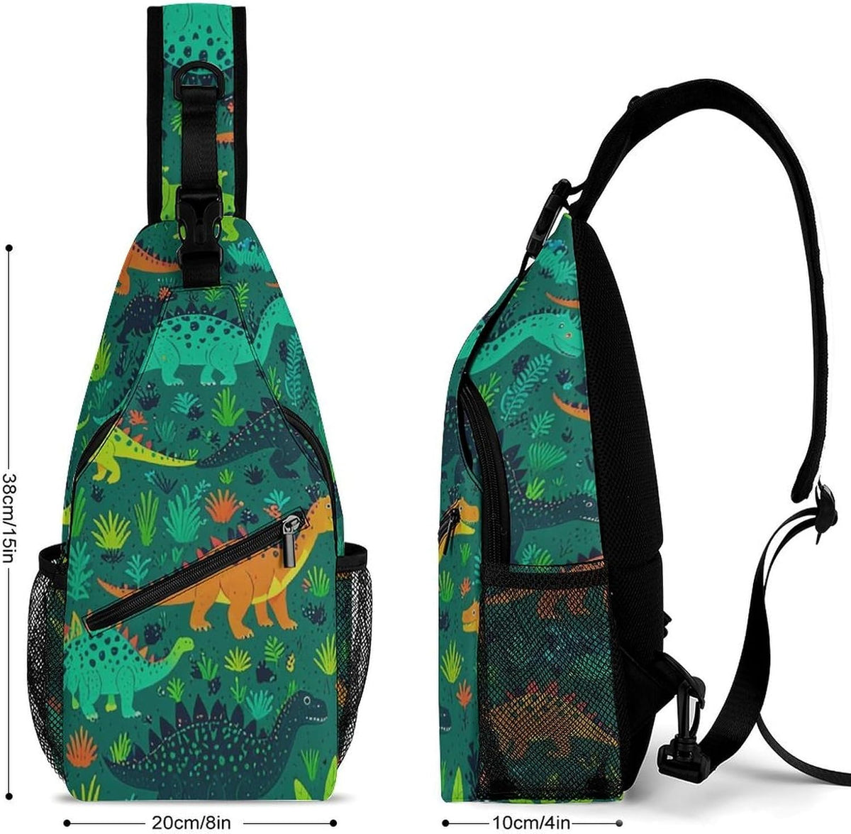 Men Women Sling Backpack Outdoor Sport Daypack Travel Bag, Multipurpose Anti-Theft Carry On Bag, Breathable Chest Sling Shoulder Backpacks Bags, Cats Animal