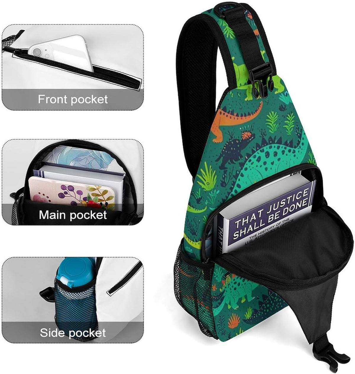 Men Women Sling Backpack Outdoor Sport Daypack Travel Bag, Multipurpose Anti-Theft Carry On Bag, Breathable Chest Sling Shoulder Backpacks Bags, Cats Animal
