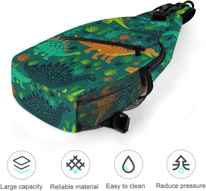 Men Women Sling Backpack Outdoor Sport Daypack Travel Bag, Multipurpose Anti-Theft Carry On Bag, Breathable Chest Sling Shoulder Backpacks Bags, Cats Animal