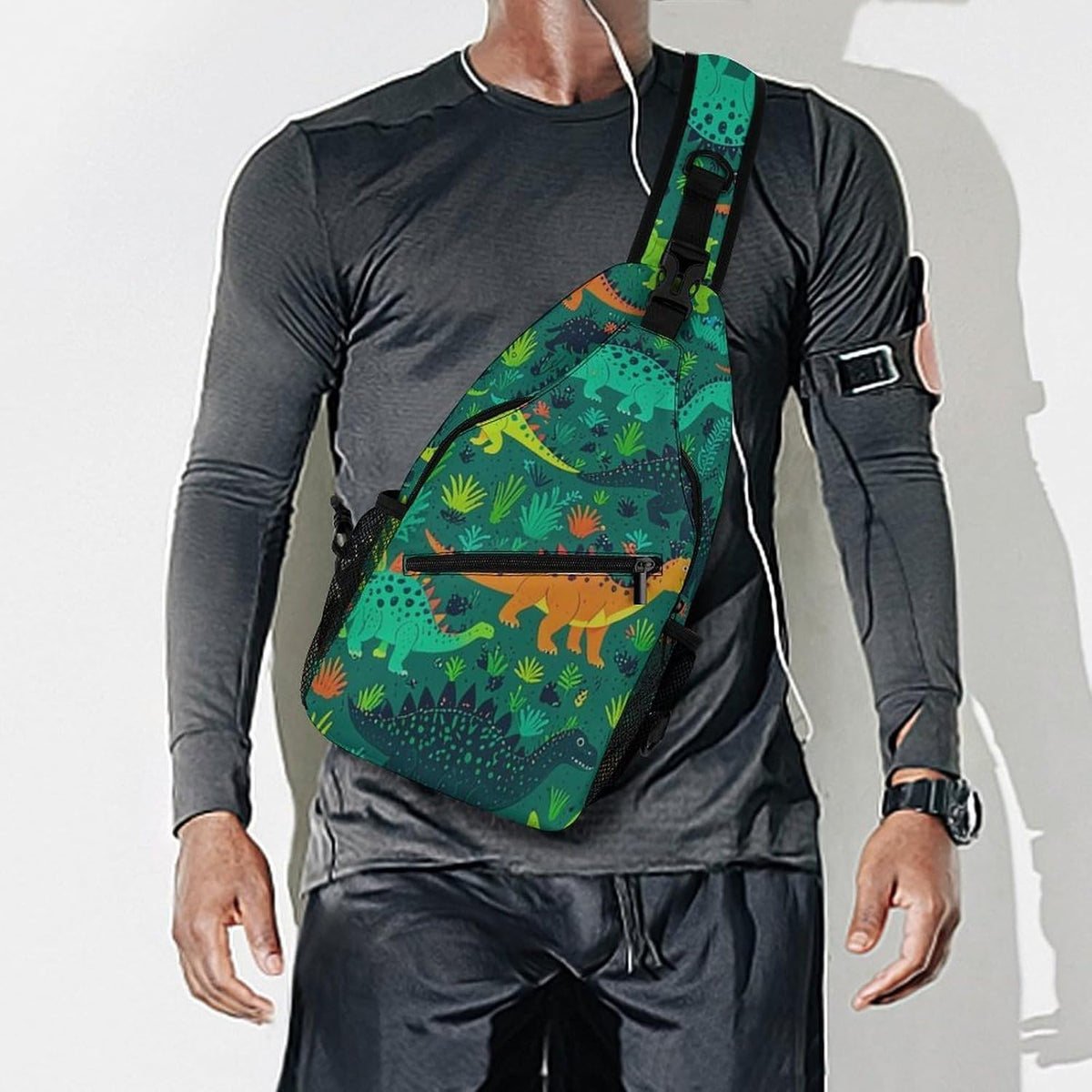 Men Women Sling Backpack Outdoor Sport Daypack Travel Bag, Multipurpose Anti-Theft Carry On Bag, Breathable Chest Sling Shoulder Backpacks Bags, Cats Animal