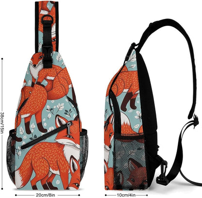 Men Women Sling Backpack Outdoor Sport Daypack Travel Bag, Multipurpose Anti-Theft Carry On Bag, Breathable Chest Sling Shoulder Backpacks Bags, Cats Animal