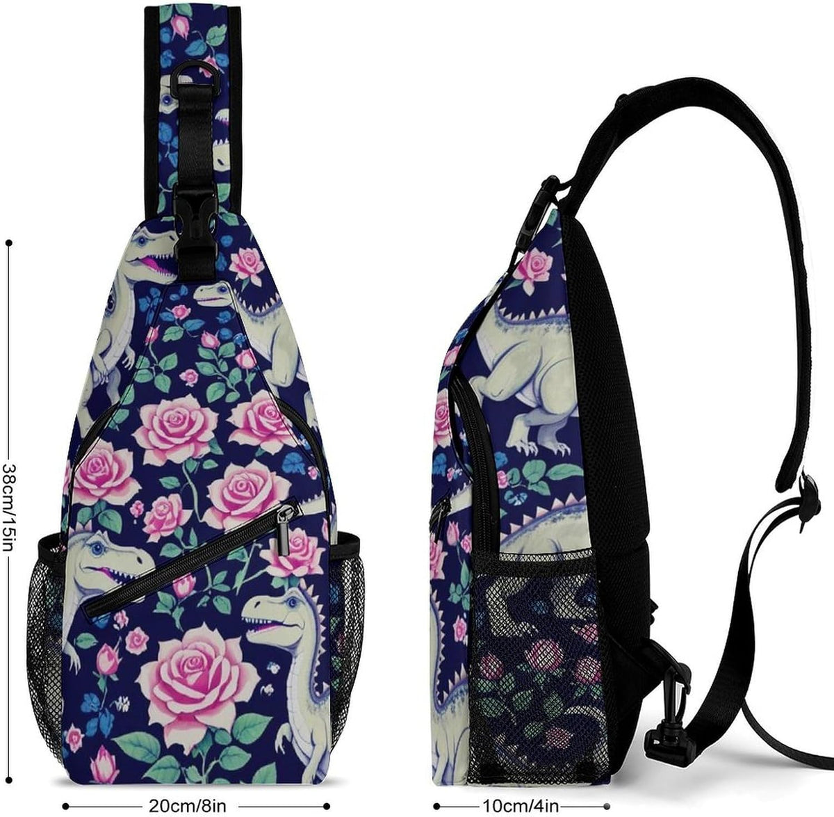 Men Women Sling Backpack Outdoor Sport Daypack Travel Bag, Multipurpose Anti-Theft Carry On Bag, Breathable Chest Sling Shoulder Backpacks Bags, Cats Animal