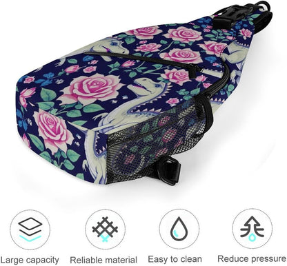 Men Women Sling Backpack Outdoor Sport Daypack Travel Bag, Multipurpose Anti-Theft Carry On Bag, Breathable Chest Sling Shoulder Backpacks Bags, Cats Animal