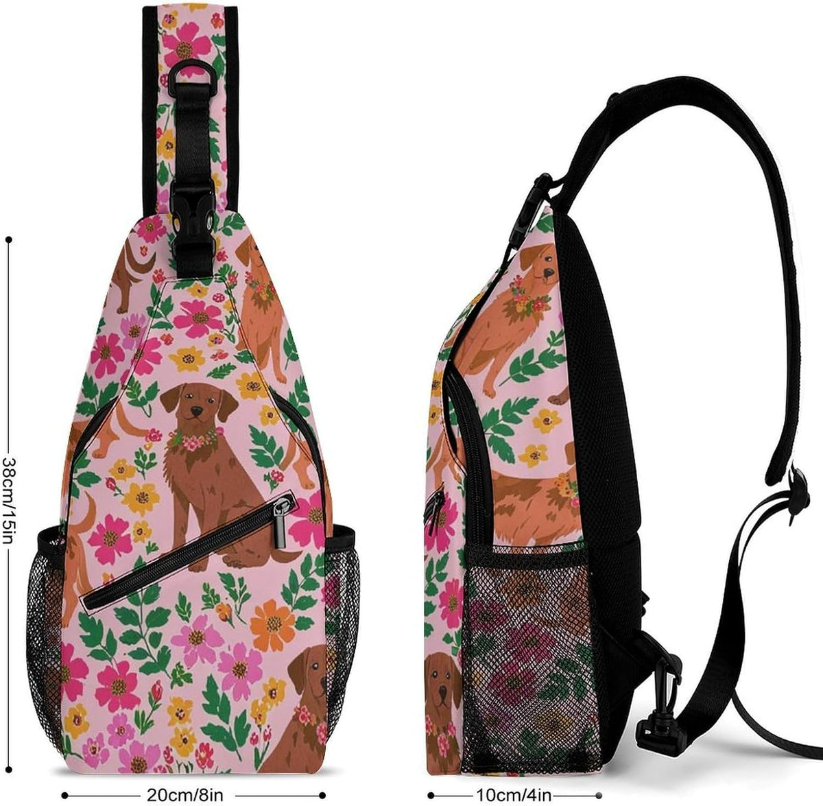 Men Women Sling Backpack Outdoor Sport Daypack Travel Bag, Multipurpose Anti-Theft Carry On Bag, Breathable Chest Sling Shoulder Backpacks Bags, Cats Animal