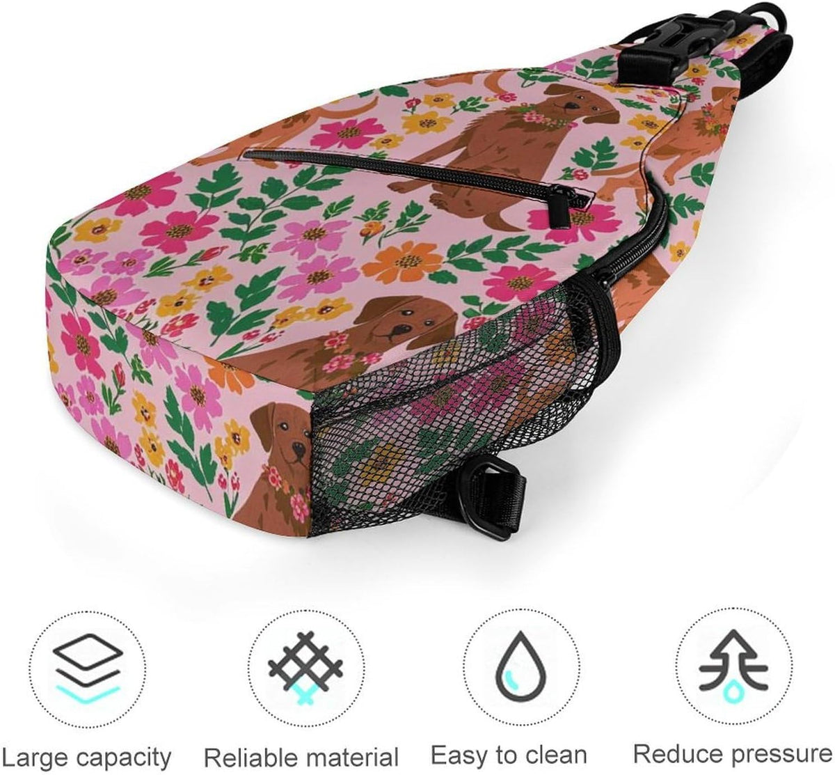 Men Women Sling Backpack Outdoor Sport Daypack Travel Bag, Multipurpose Anti-Theft Carry On Bag, Breathable Chest Sling Shoulder Backpacks Bags, Cats Animal