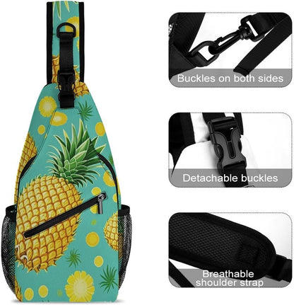 Men Women Sling Backpack Outdoor Sport Daypack Travel Bag, Multipurpose Anti-Theft Carry On Bag, Breathable Chest Sling Shoulder Backpacks Bags, Cats Animal