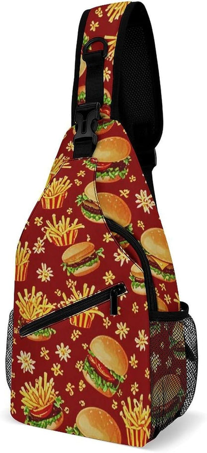Men Women Sling Backpack Outdoor Sport Daypack Travel Bag, Multipurpose Anti-Theft Carry On Bag, Breathable Chest Sling Shoulder Backpacks Bags, Cats Animal