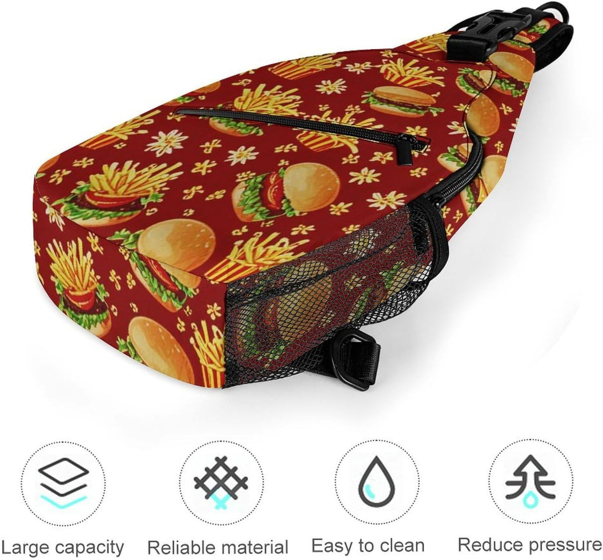 Men Women Sling Backpack Outdoor Sport Daypack Travel Bag, Multipurpose Anti-Theft Carry On Bag, Breathable Chest Sling Shoulder Backpacks Bags, Cats Animal