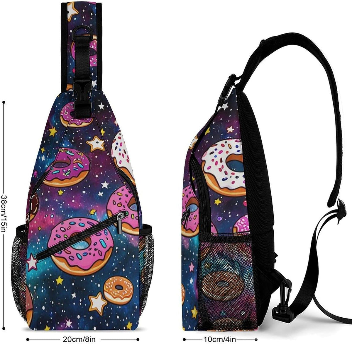 Men Women Sling Backpack Outdoor Sport Daypack Travel Bag, Multipurpose Anti-Theft Carry On Bag, Breathable Chest Sling Shoulder Backpacks Bags, Cats Animal