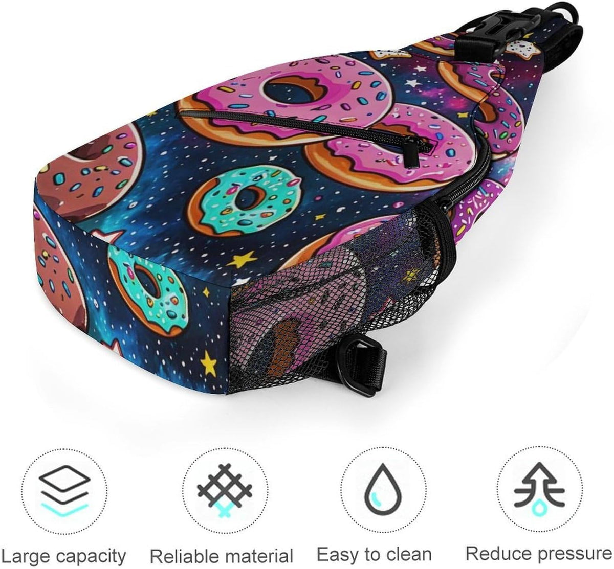 Men Women Sling Backpack Outdoor Sport Daypack Travel Bag, Multipurpose Anti-Theft Carry On Bag, Breathable Chest Sling Shoulder Backpacks Bags, Cats Animal