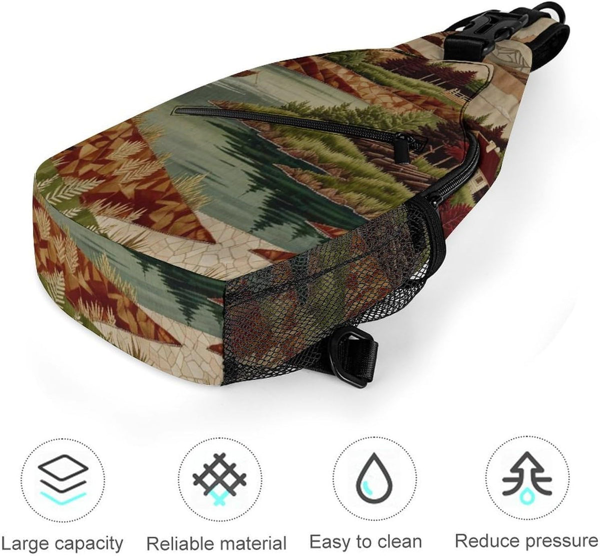 Men Women Sling Backpack Outdoor Sport Daypack Travel Bag, Multipurpose Anti-Theft Carry On Bag, Breathable Chest Sling Shoulder Backpacks Bags, Cats Animal