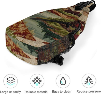 Men Women Sling Backpack Outdoor Sport Daypack Travel Bag, Multipurpose Anti-Theft Carry On Bag, Breathable Chest Sling Shoulder Backpacks Bags, Cats Animal