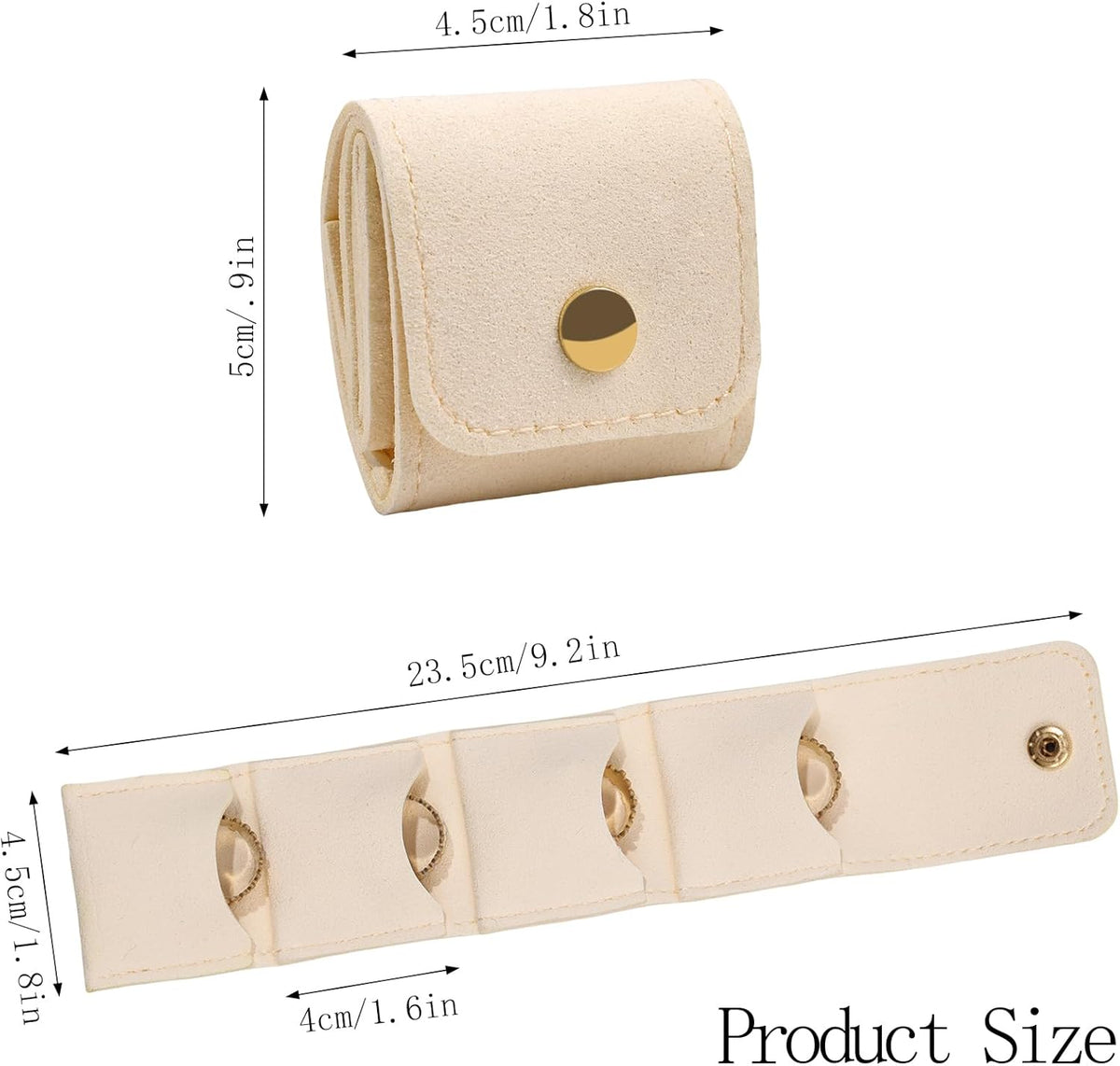 3 Pack Mini Jewelry Organizer, Travel Jewelry Case, Foldable Multifunctional Travel Jewelrys Pouch for Earrings, Necklaces, Rings, Chain Bracelets, Brooches