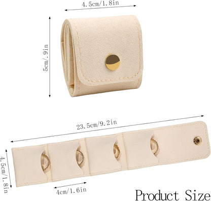 3 Pack Mini Jewelry Organizer, Travel Jewelry Case, Foldable Multifunctional Travel Jewelrys Pouch for Earrings, Necklaces, Rings, Chain Bracelets, Brooches