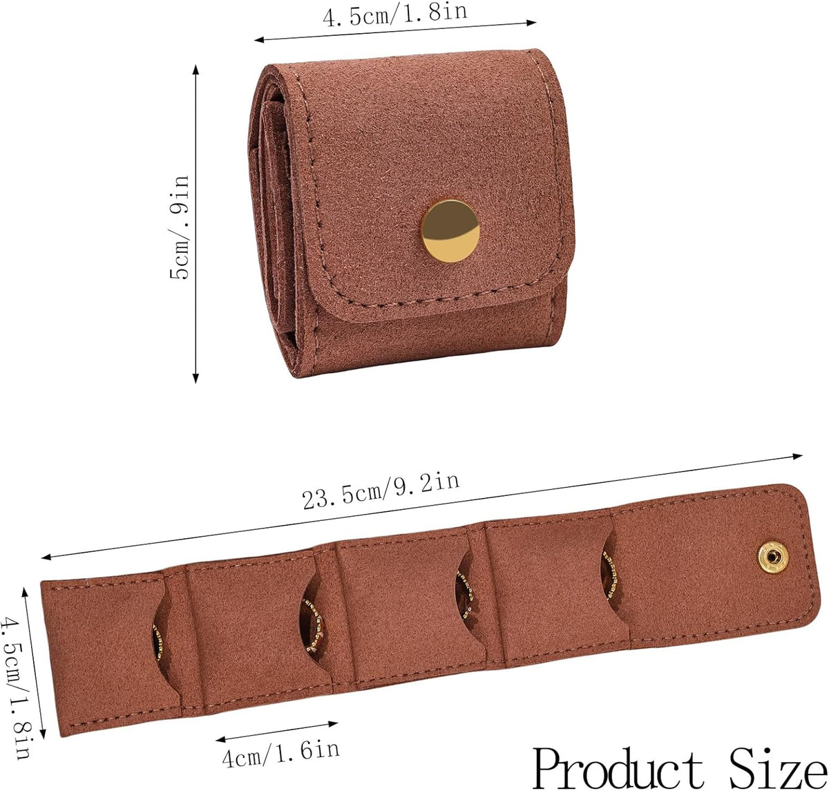 3 Pack Mini Jewelry Organizer, Travel Jewelry Case, Foldable Multifunctional Travel Jewelrys Pouch for Earrings, Necklaces, Rings, Chain Bracelets, Brooches